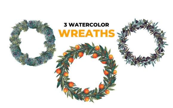 Floral Artistry in Digital Form: Watercolor Wreaths for Modern Design
