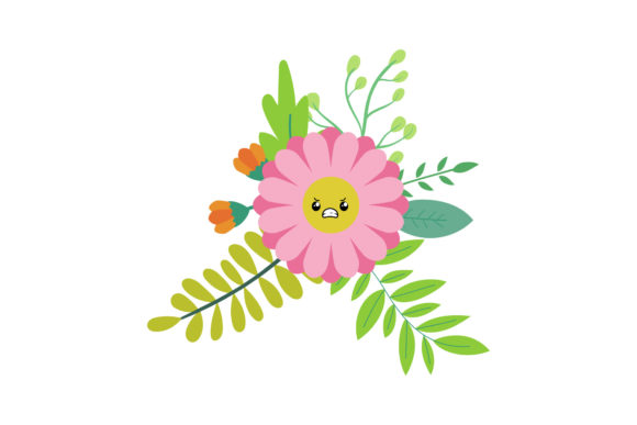 Harness the Joy: Kawaii Summer Floral Funny Vector Graphics for Every Project
