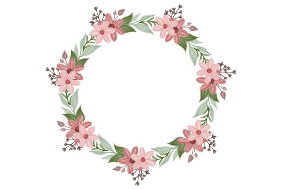 How to Use a Pink Floral Wreath Illustration to Elevate Your Projects