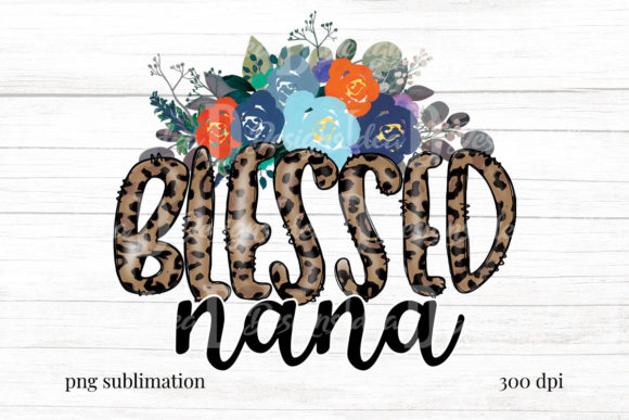 Leopard Blessed Nana Floral Flower: Your Digital Tool for Creative Merchandise