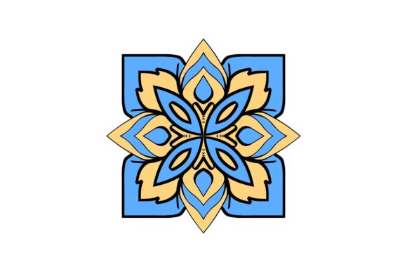 Mandala Floral Blue Illustration: A Versatile Digital Asset