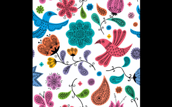 Seamless Floral Doodles: A Versatile Asset for Modern Creators