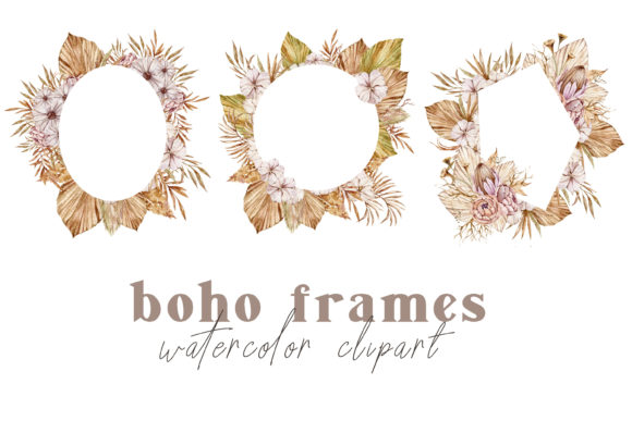 The Versatile Artistry of Watercolor Boho Floral Frames
