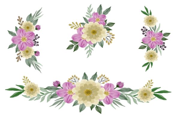 Yellow and Pink Watercolor Floral Frame: A Multifunctional Digital Asset